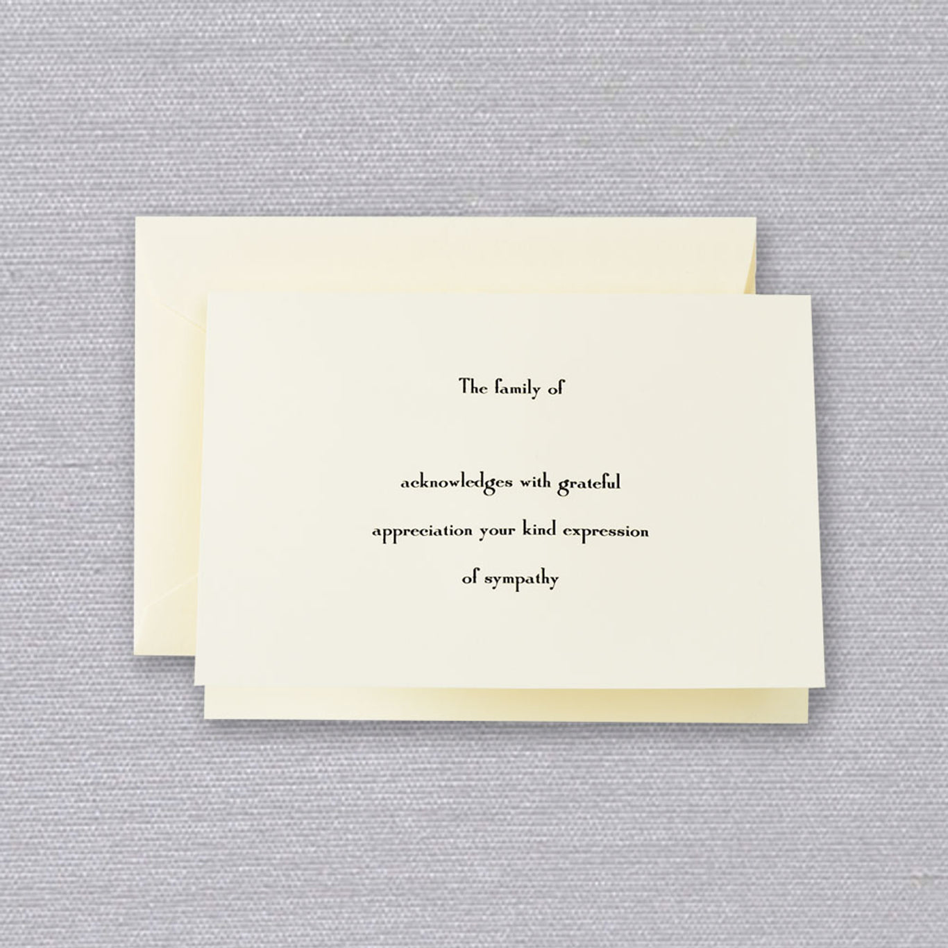 Hand Engraved Sympathy Note Ecru