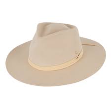 Women's Wide Brim Fedora in Cream