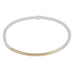 Bliss Bar Gold Pattern Bead Bracelet