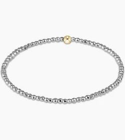 Faceted Hematite Bead Bracelet 2mm