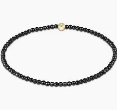 Faceted Hematite Bead Bracelet 2mm