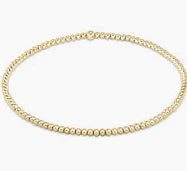 E Newton egirl Classic Gold 2mm Bead Bracelet
