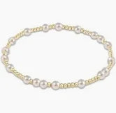 E Newton egirl Hope Unwritten 4mm Bead Bracelet - Pearl
