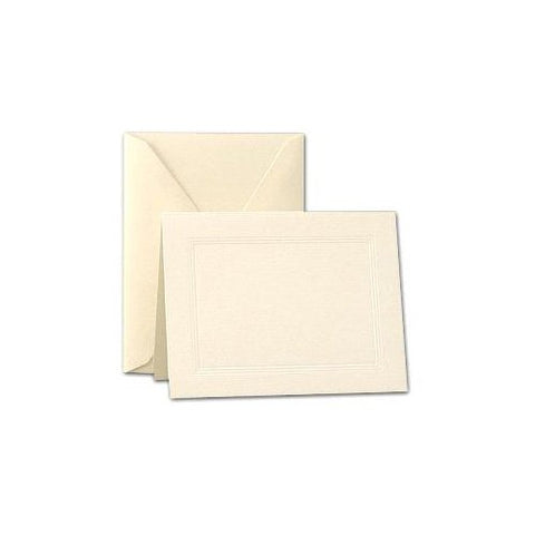 Triple Debossed Ecru Foldover Note