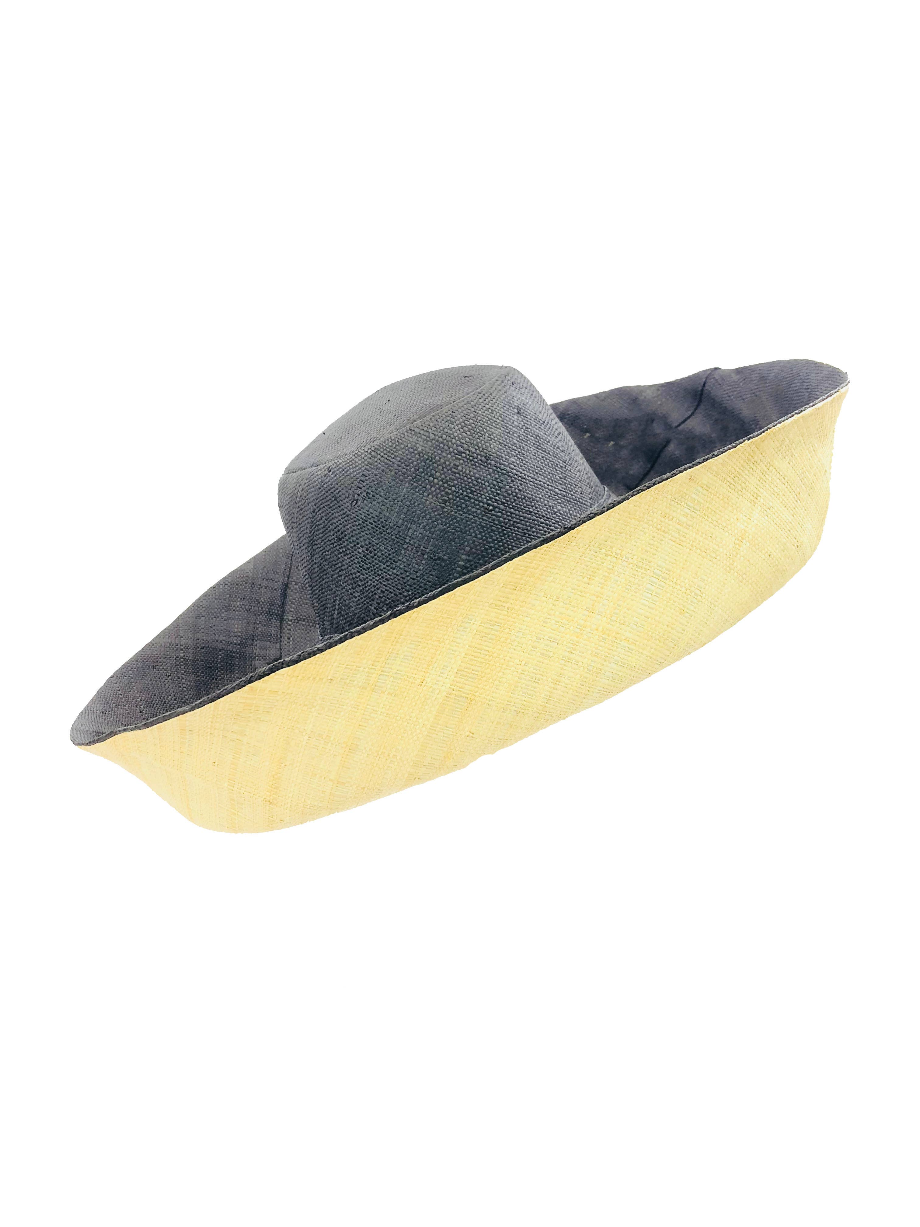Shebobo - 7"  Brim Estrella Two Tone Straw Hats