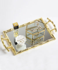 Mirrored Bamboo Vanity Tray