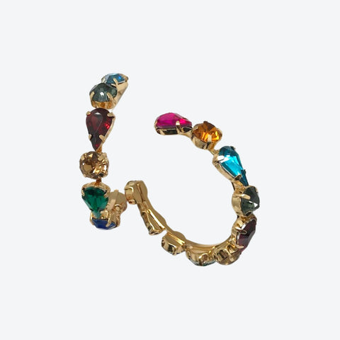 Allie Beads Jeweled Party Hoop Earrings