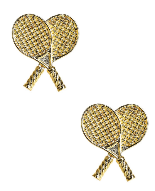 Double Tennis Racket Stud