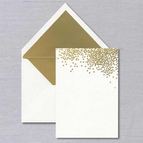 Crane and Co. Gold Confetti Card