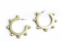 Bead Hoops in Lightweight Buffalo Horn
