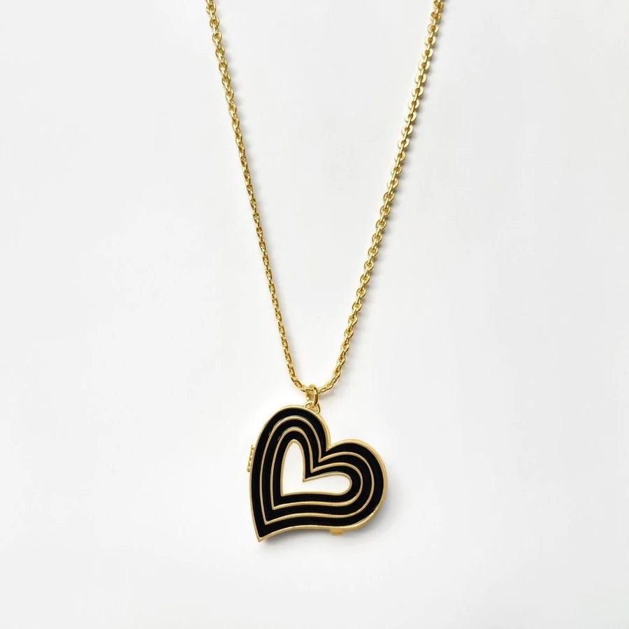 Art Deco Heart Necklace
