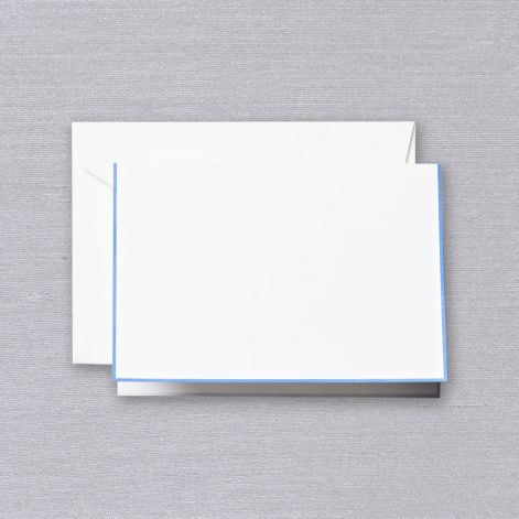 Crane and Co. Newport Blue Bordered Pearl White Notes