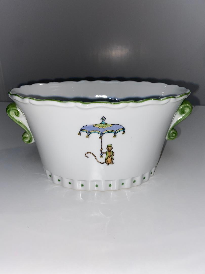 Porcelain Hand Painted Cache Pot